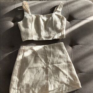 Abercrombie & Fitch Cream Skirt Set